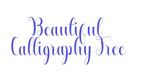 Beautiful Calligraphy Free Font Download