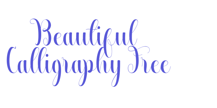 Beautiful Calligraphy Free Font