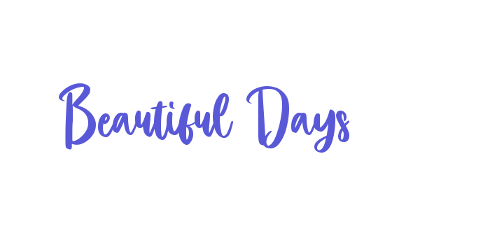 Beautiful Days Font Download