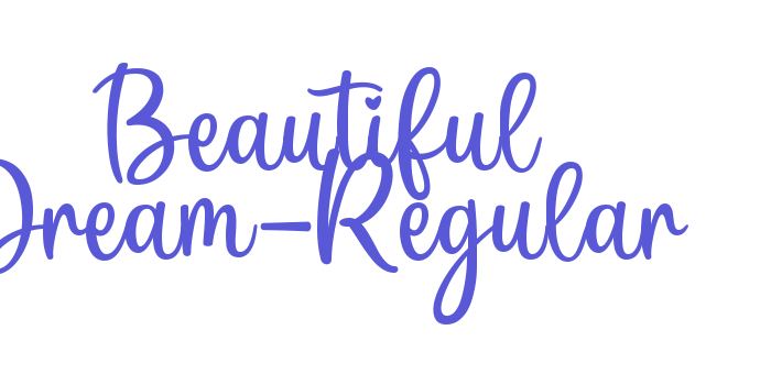 Beautiful Dream-Regular Font Download