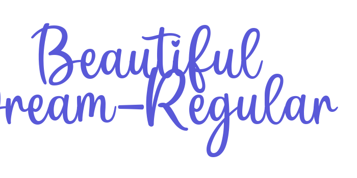 Beautiful Dream-Regular Font