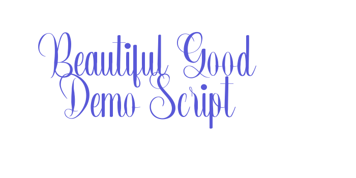 Beautiful Good Demo Script Font Download