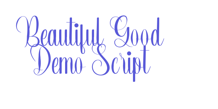 Beautiful Good Demo Script Font