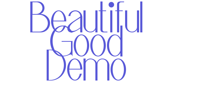 Beautiful Good Demo Font Download