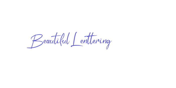 Beautiful Lenttering Font Download