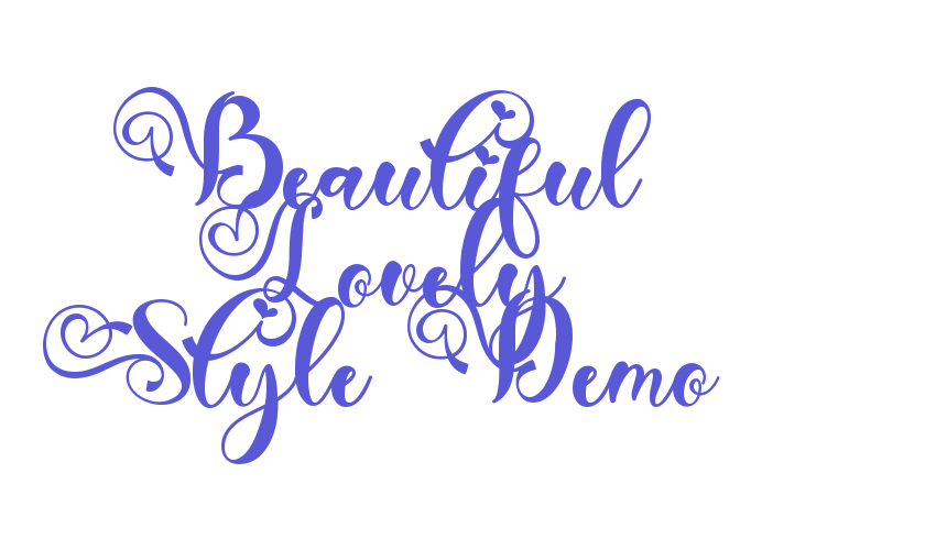 Beautiful Lovely Style Demo Font Download