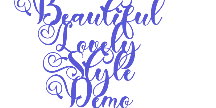 Beautiful Lovely Style Demo Font