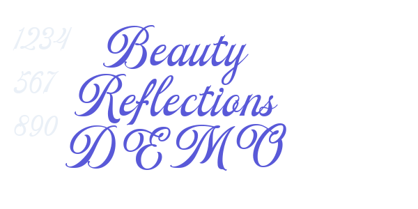 Beauty Reflections DEMO font