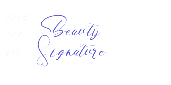 Beauty Signature font free