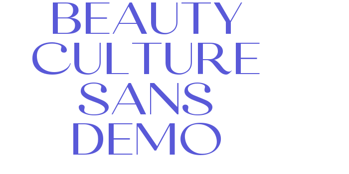 Beauty Culture Sans Demo Font Download