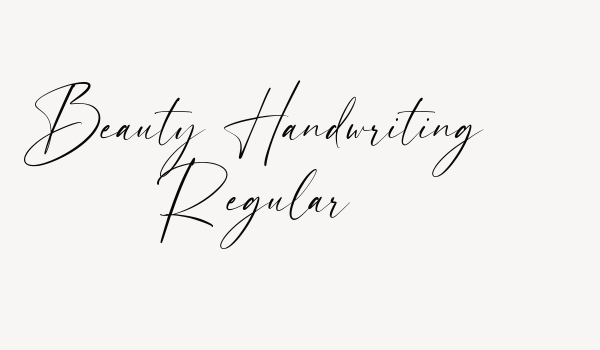 Beauty Handwriting Regular Font