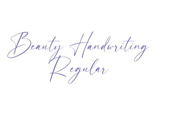 Beauty Handwriting Regular Font