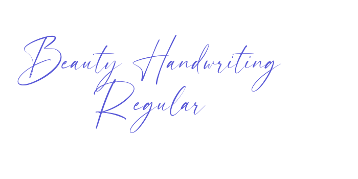 Beauty Handwriting Regular Font Download