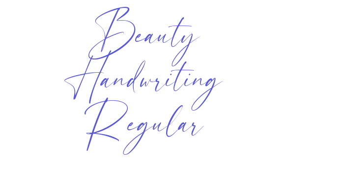 Beauty Handwriting Regular Font