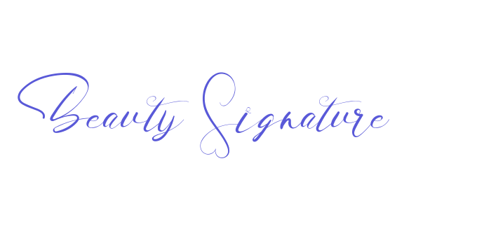 Beauty Signature Font Download