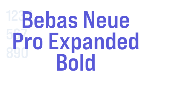 Bebas Neue Pro Expanded Bold font free