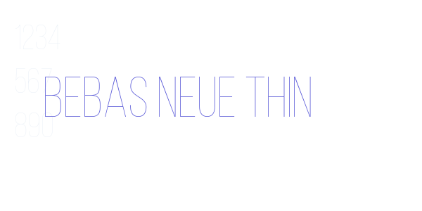 Bebas Neue Thin font free