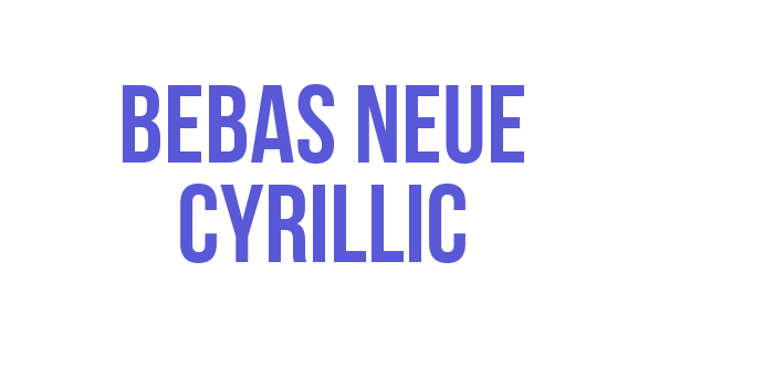 Bebas Neue Cyrillic Font