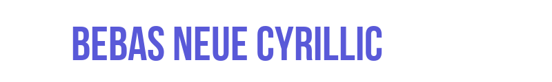 Bebas Neue Cyrillic