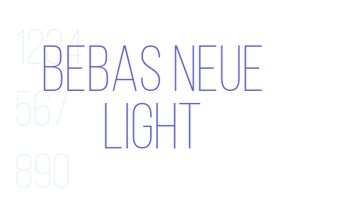 Bebas Neue Light Font