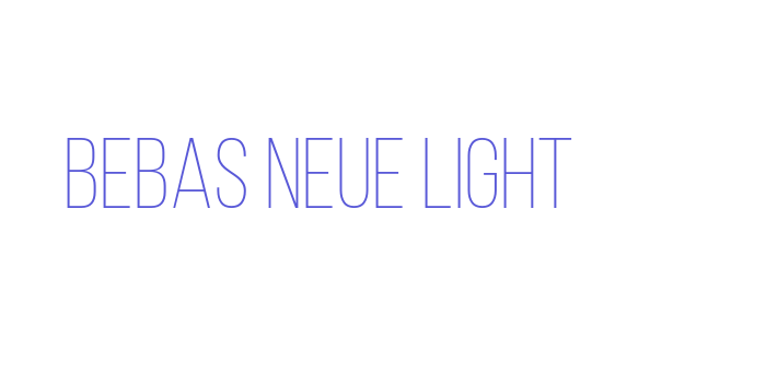 Bebas Neue Light Font Download