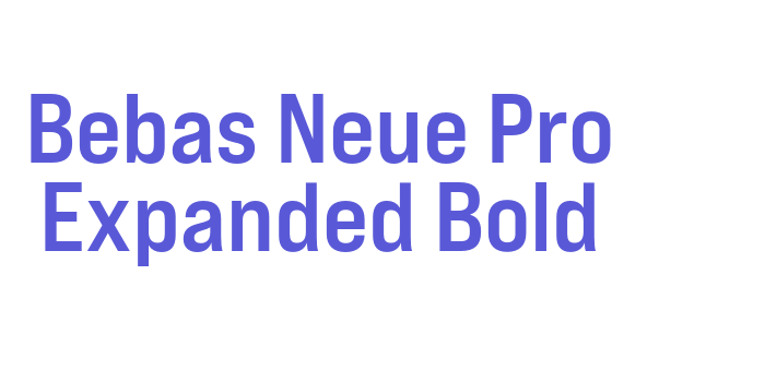 Bebas Neue Pro Expanded Bold Font Download