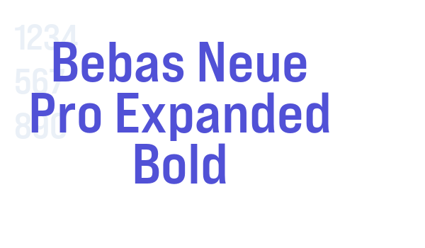 Bebas Neue Pro Expanded Bold font download