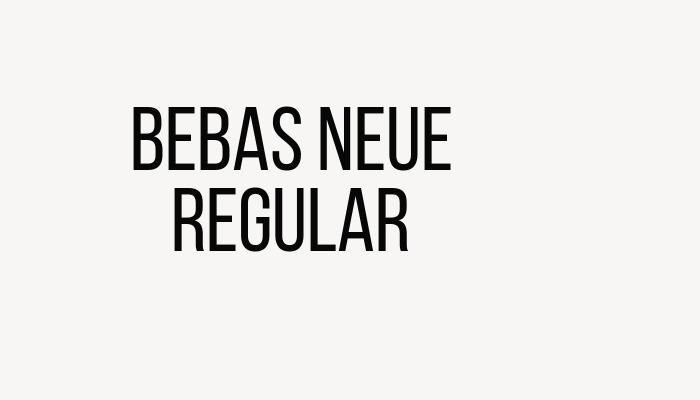 Bebas Neue Regular font download