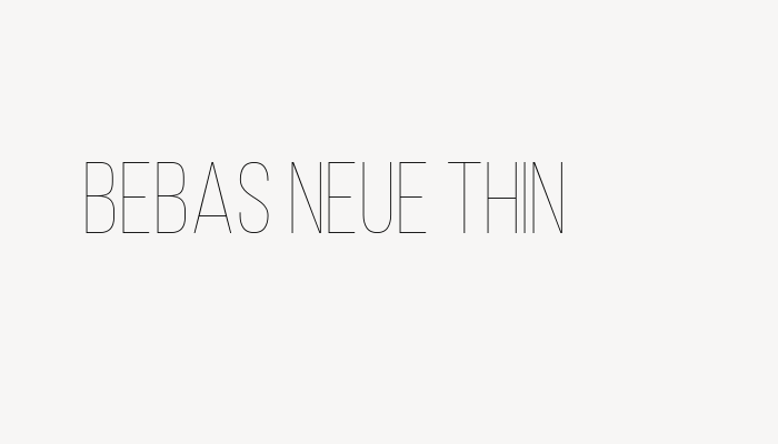 Bebas Neue Thin font download