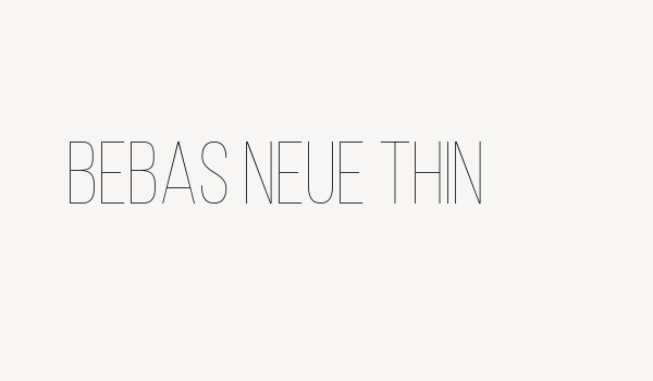 Bebas Neue Thin Font