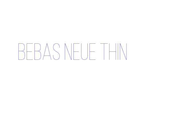 Bebas Neue Thin Font