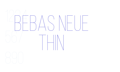 Bebas Neue Thin Font