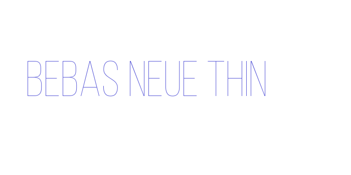 Bebas Neue Thin Font