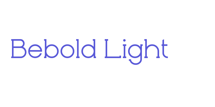 Bebold Light Font Download