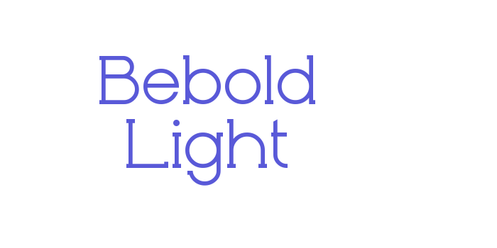 Bebold Light Font