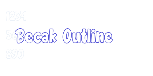 Becak Outline-font-download