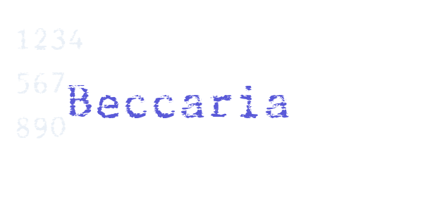 Beccaria font