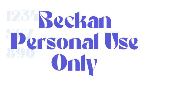 Beckan Personal Use Only font free