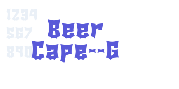 Beer Cape__G font free