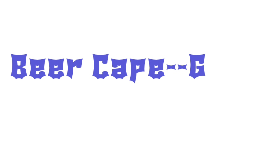 Beer Cape__G Font