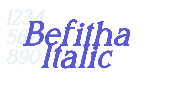 Befitha Italic font free