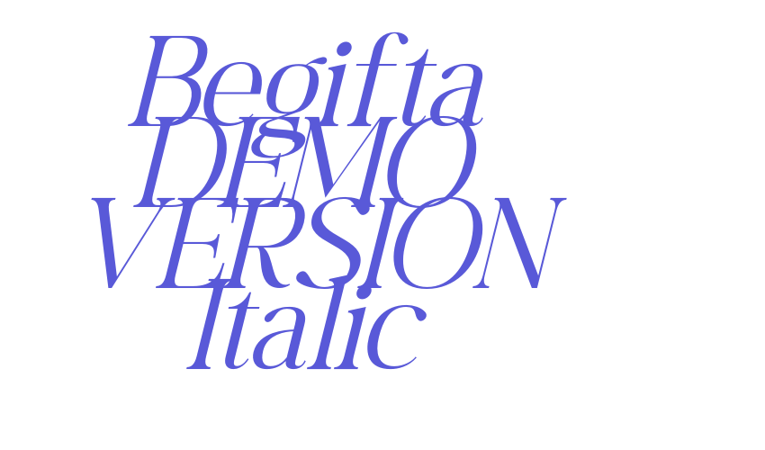 Begifta DEMO VERSION Italic Font Download