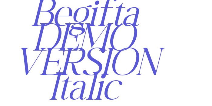 Begifta DEMO VERSION Italic Font Download