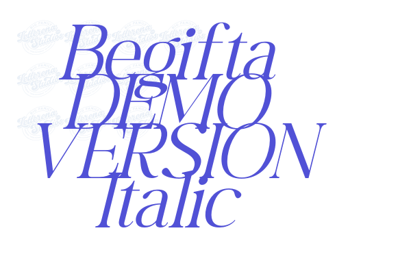 Begifta DEMO VERSION Italic
