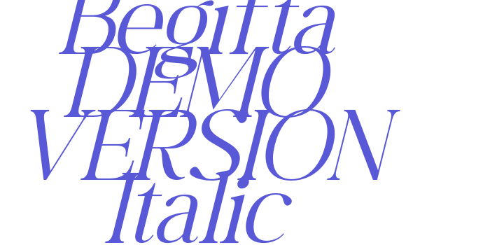 Begifta DEMO VERSION Italic Font