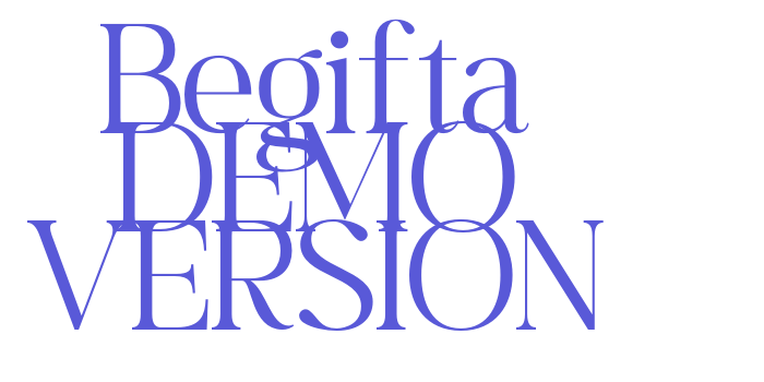 Begifta DEMO VERSION Font