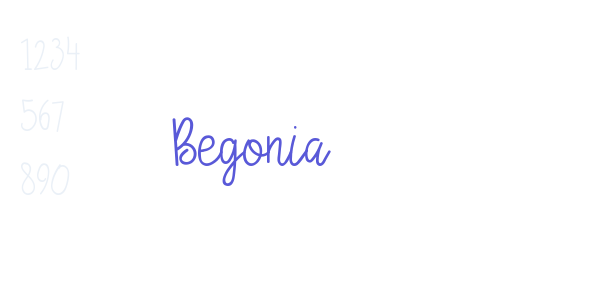 Begonia font free