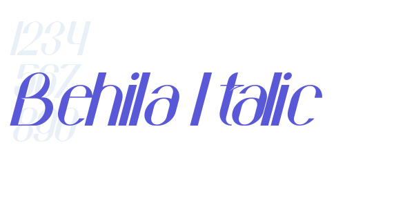 Behila Italic font free