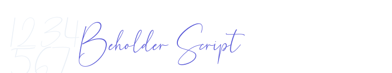 Beholder Script-related font