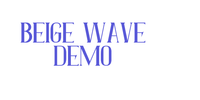 Beige Wave Demo Font Download